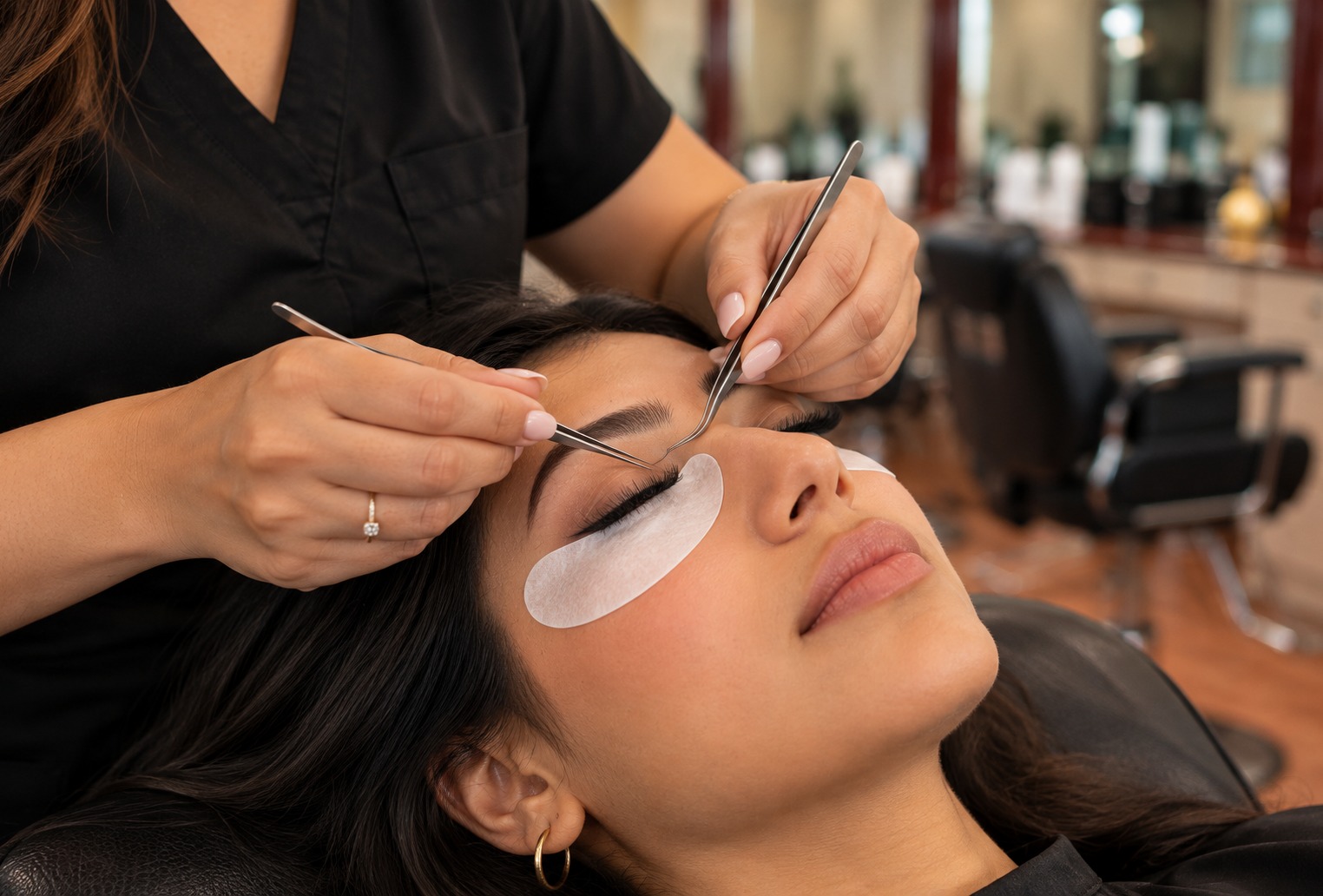 Lash extension service at Apna Andaaz Salon