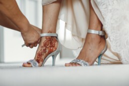 Bride with mehendi